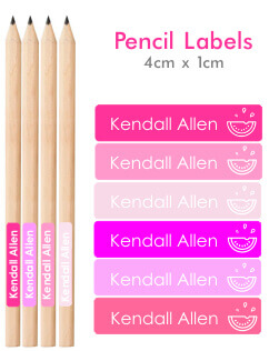 Pink Pencil Labels